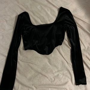 velvet crop top